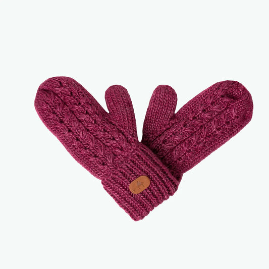 Moufles Chocolat chaud Violet - Enfant