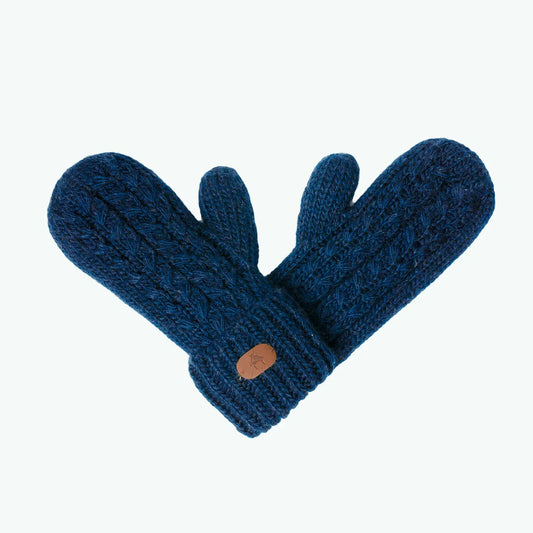 Moufles Chocolat chaud Bleu marine - Enfant