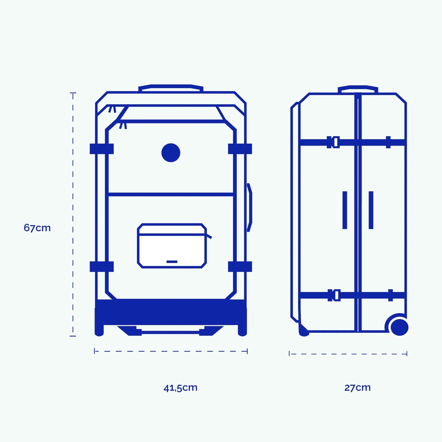 Valise souple 2 roues medium El Cotillo