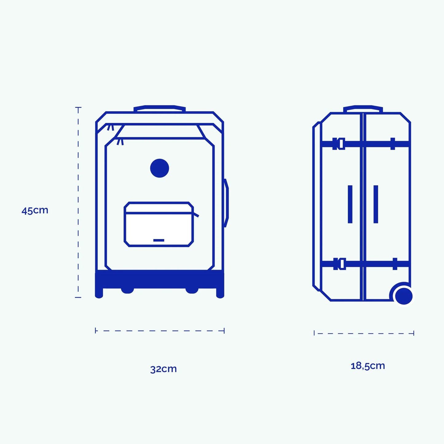 Valise souple 2 roues XS Berlin
